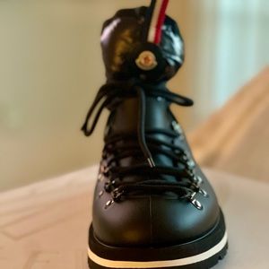 MONCLER Black Henoc Rain Boots Mens Size 11 US